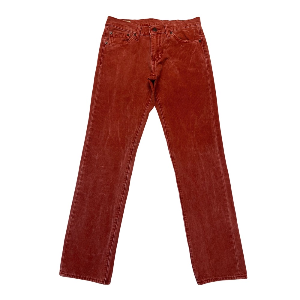 Levi's Premium Brick Red Straight Leg 511 Slim Stretch Corduroy Pants 30x30
